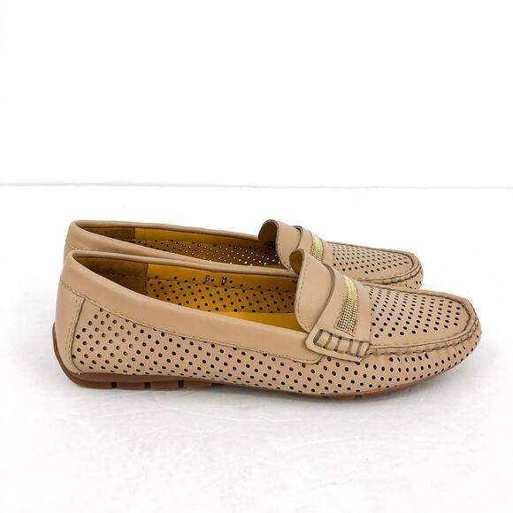 VANELI Womens Acris Flat Loafers US 6 M EU 36.5 Nude Tan Leather NIB - Picture 3 of 10